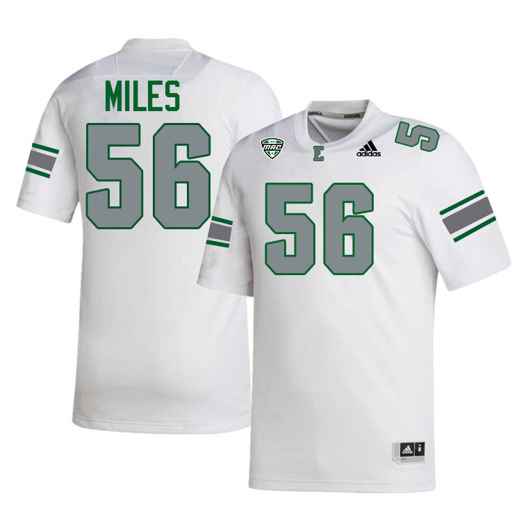 #56 Sterling Miles Eastern Michigan Jersey,Eastern Michigan University Eagles Football Jersey-White